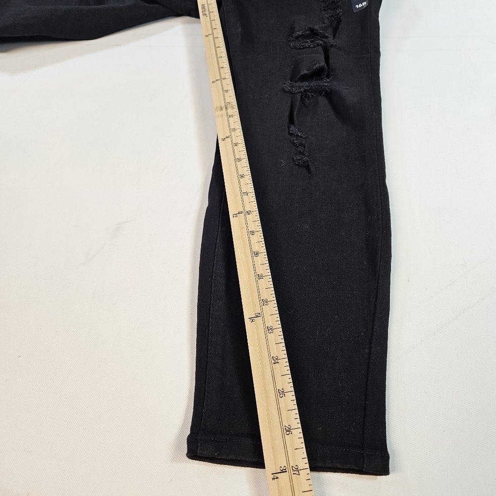 Torrid NWT Premium High Rise Ultra Skinny Regular Black 16 R Patch Jeans - Picture 3 of 9